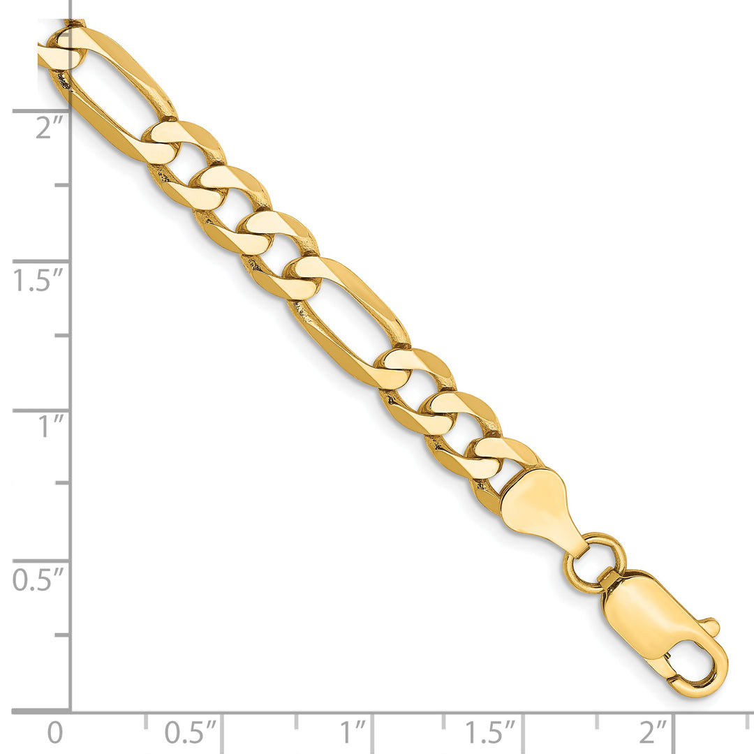 14k 6.25mm Flat Figaro Chain