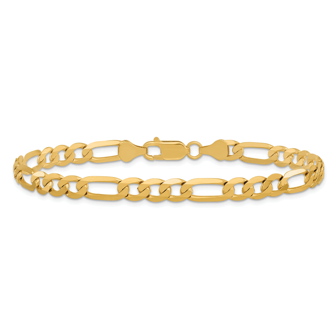 14k 6.25mm Flat Figaro Chain