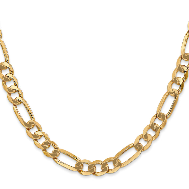 14k 7mm Flat Figaro Chain