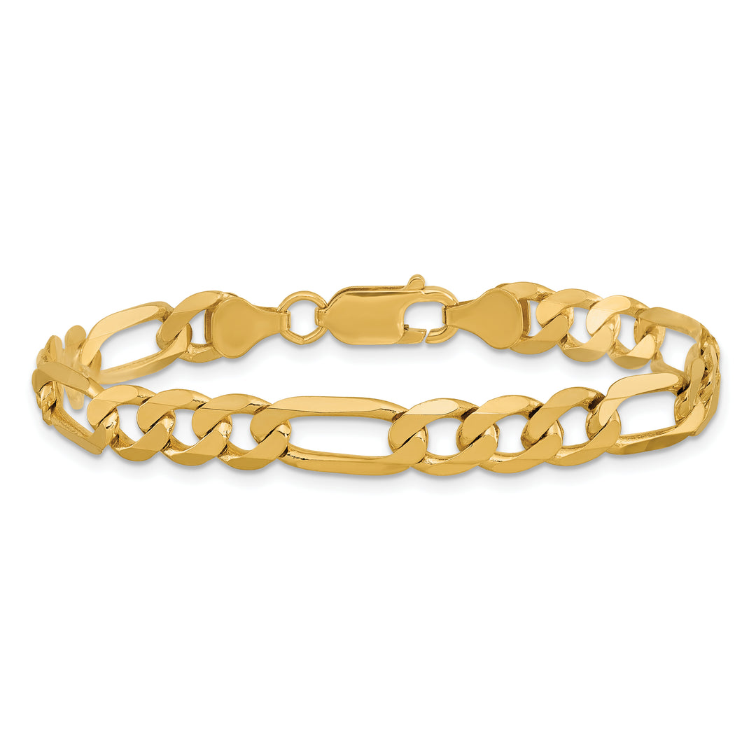 14k 7mm Flat Figaro Chain