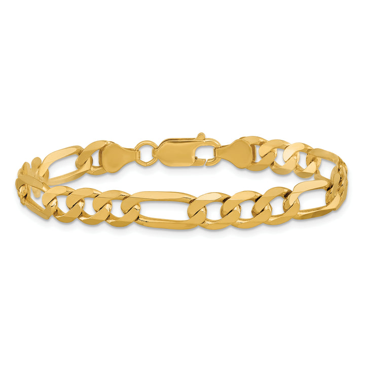 14k 7mm Flat Figaro Chain