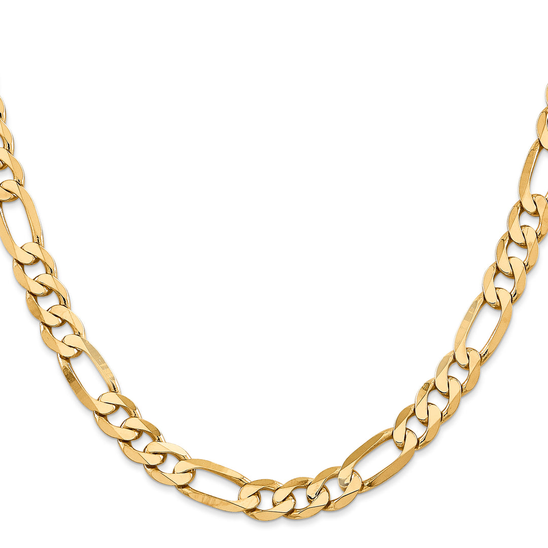 14k 7.5mm Flat Figaro Chain