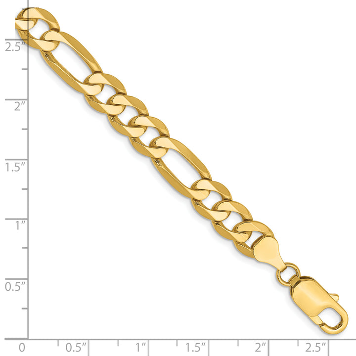 14k 7.5mm Flat Figaro Chain