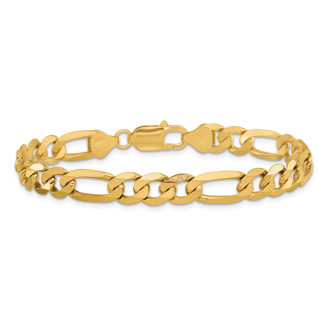 14k 7.5mm Flat Figaro Chain