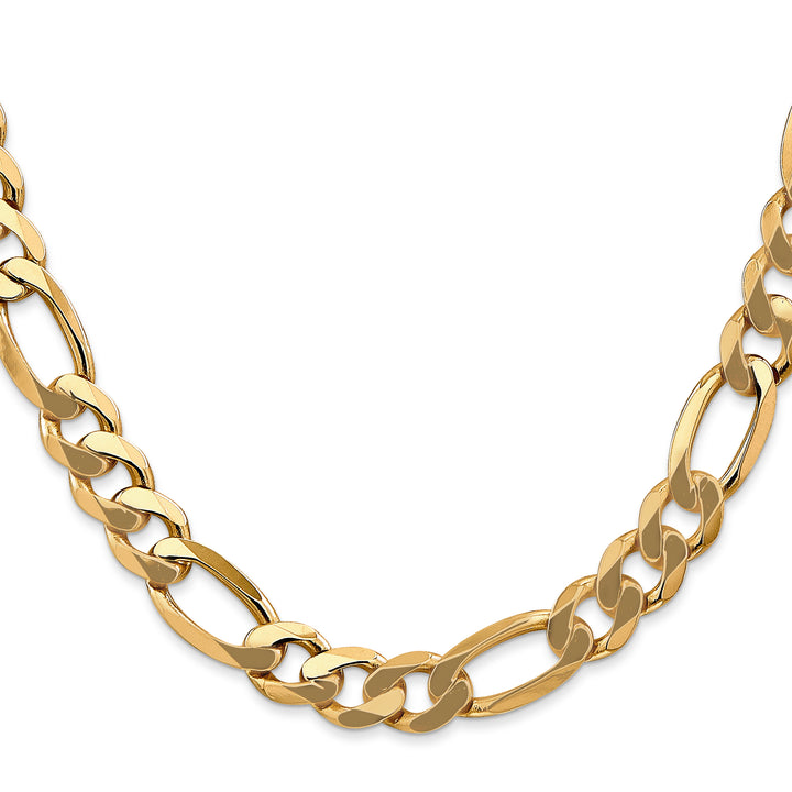 14k 8.75mm Flat Figaro Chain