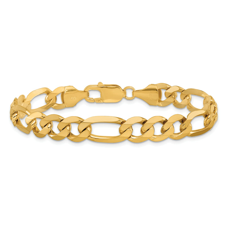 14k 8.75mm Flat Figaro Chain
