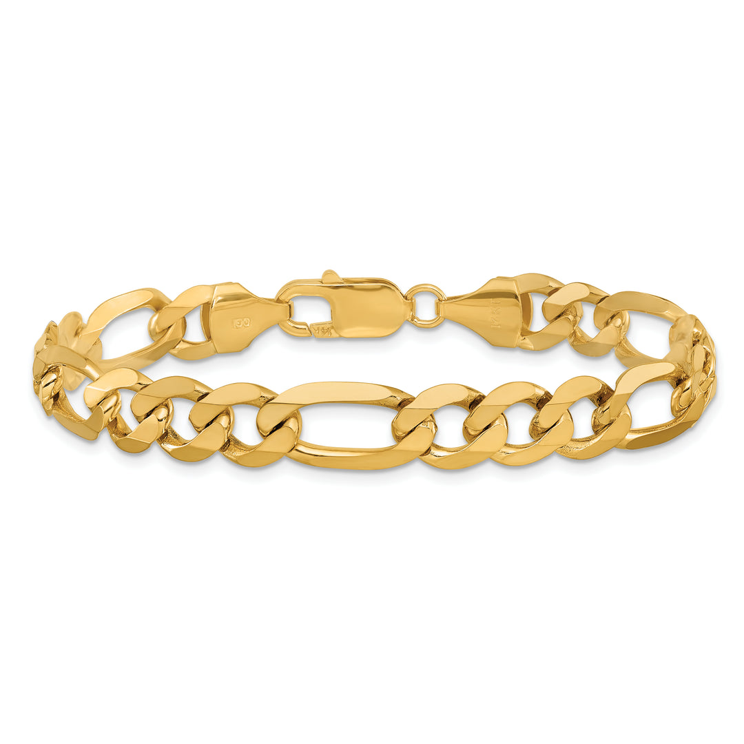 14k 8.75mm Flat Figaro Chain