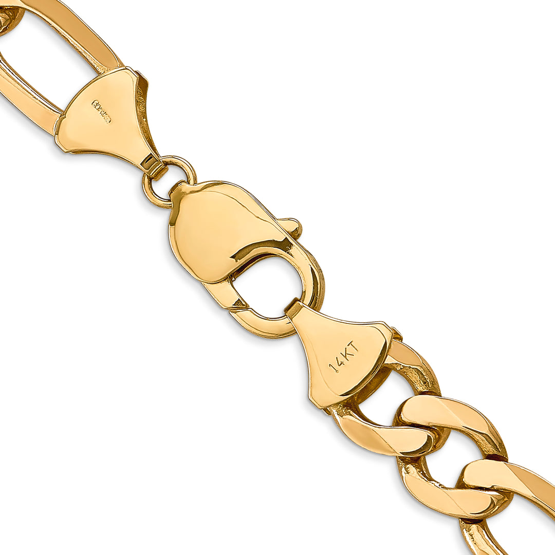 14k 10mm Flat Figaro Chain