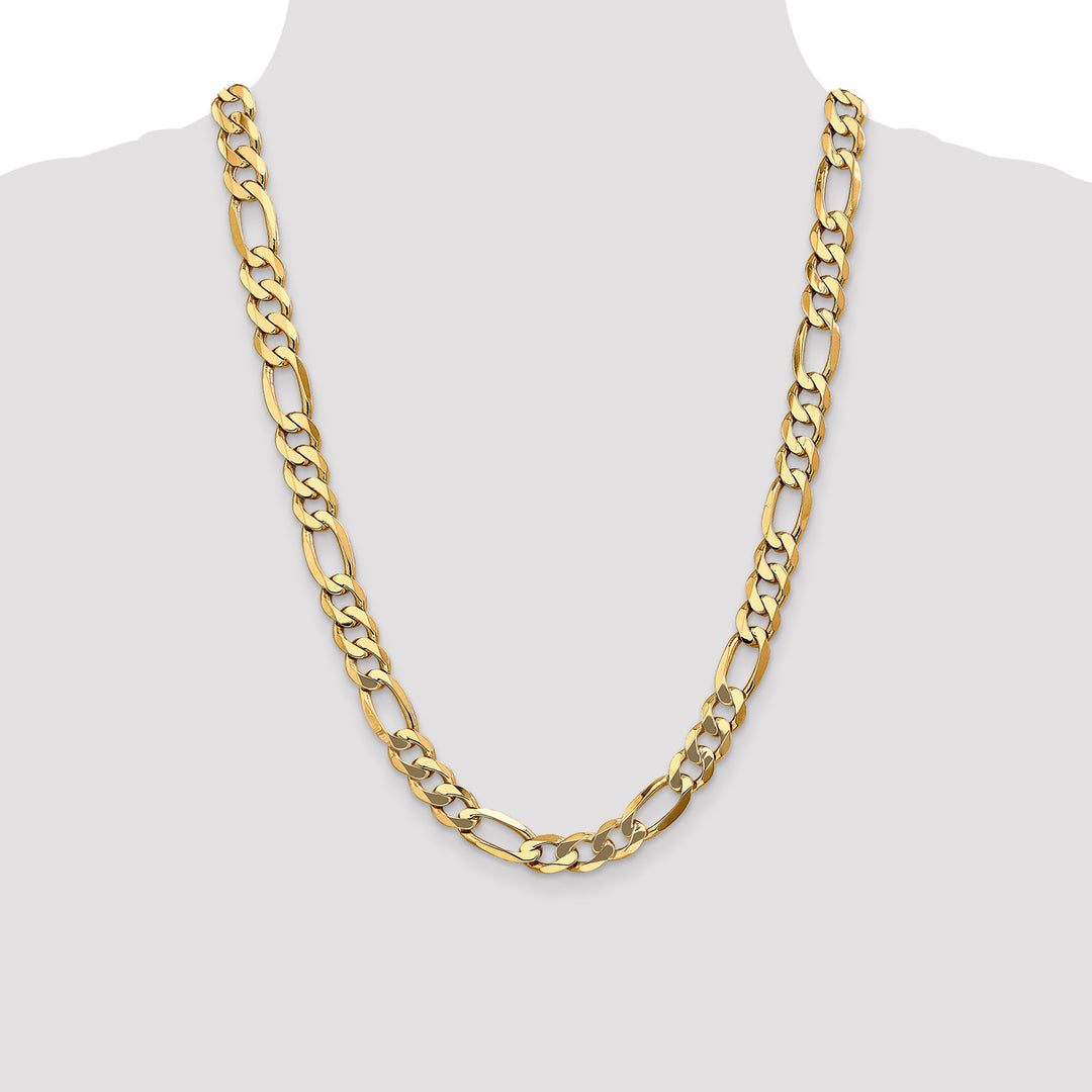 14k 10mm Flat Figaro Chain