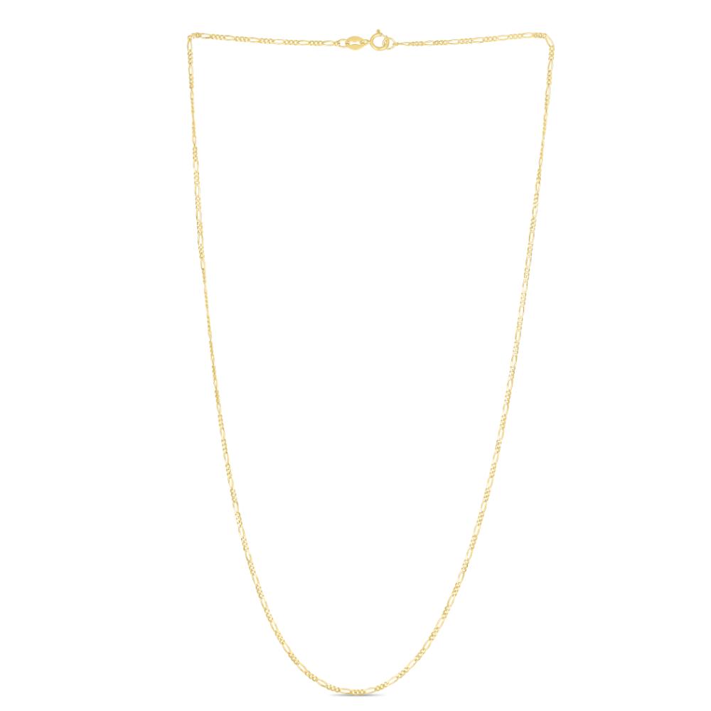 14K Gold 1.3mm Figaro Chain