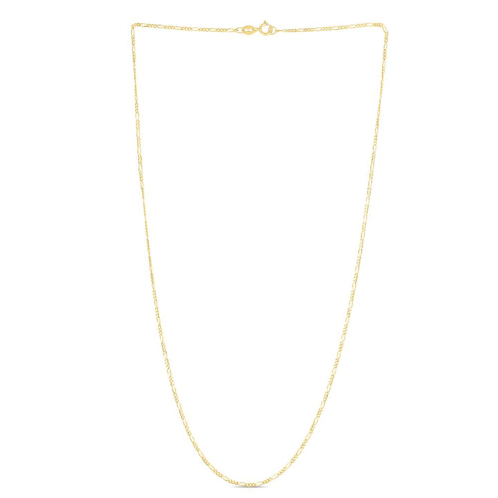 14K Gold 1.9mm Figaro Chain