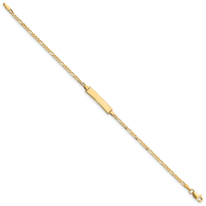 14k Baby Figaro ID Bracelet