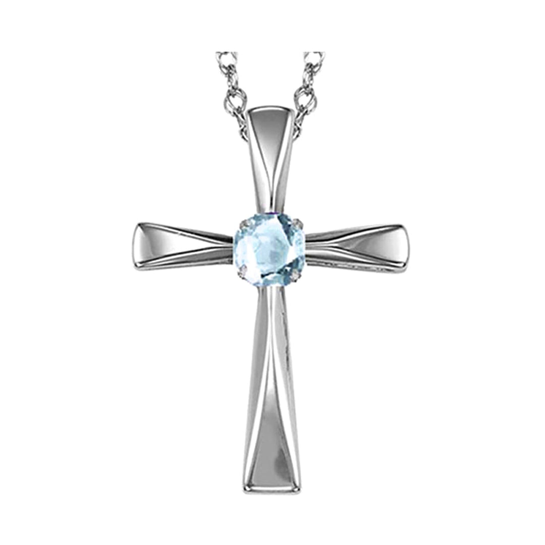 Silver Aquamarine 1/5Ctw Pendant