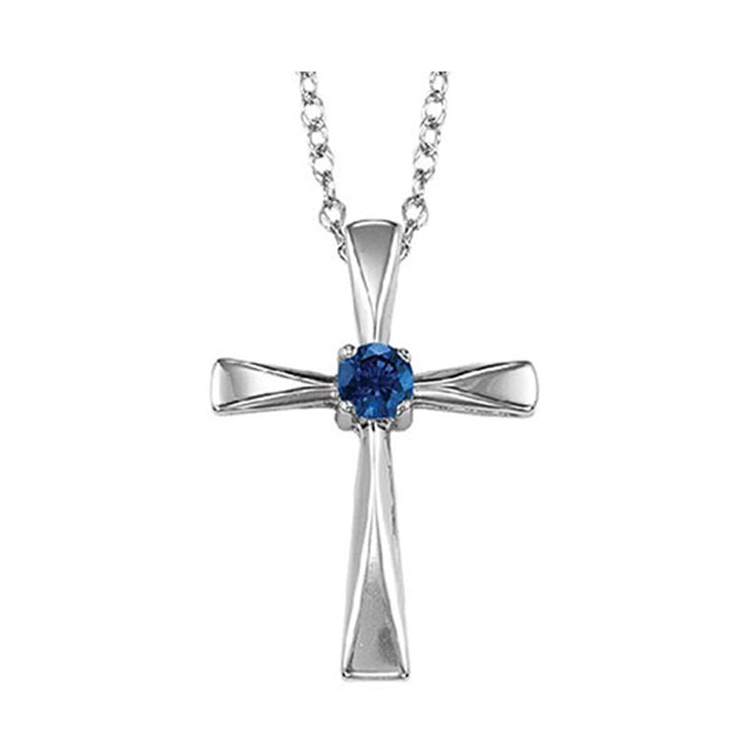 Silver & Sapphire 1/5Ctw Pendant