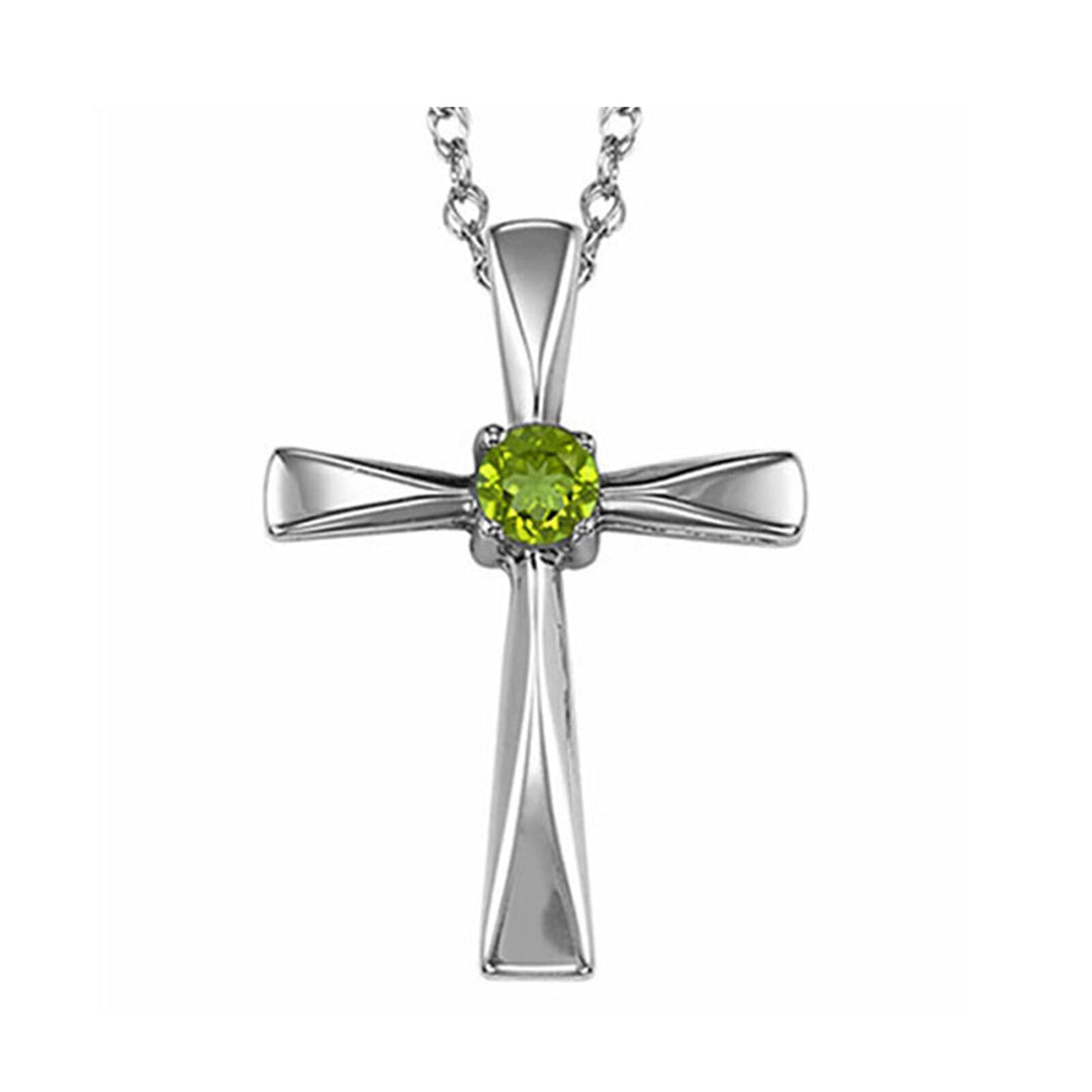 Silver Peridot 1/5Ctw Pendant
