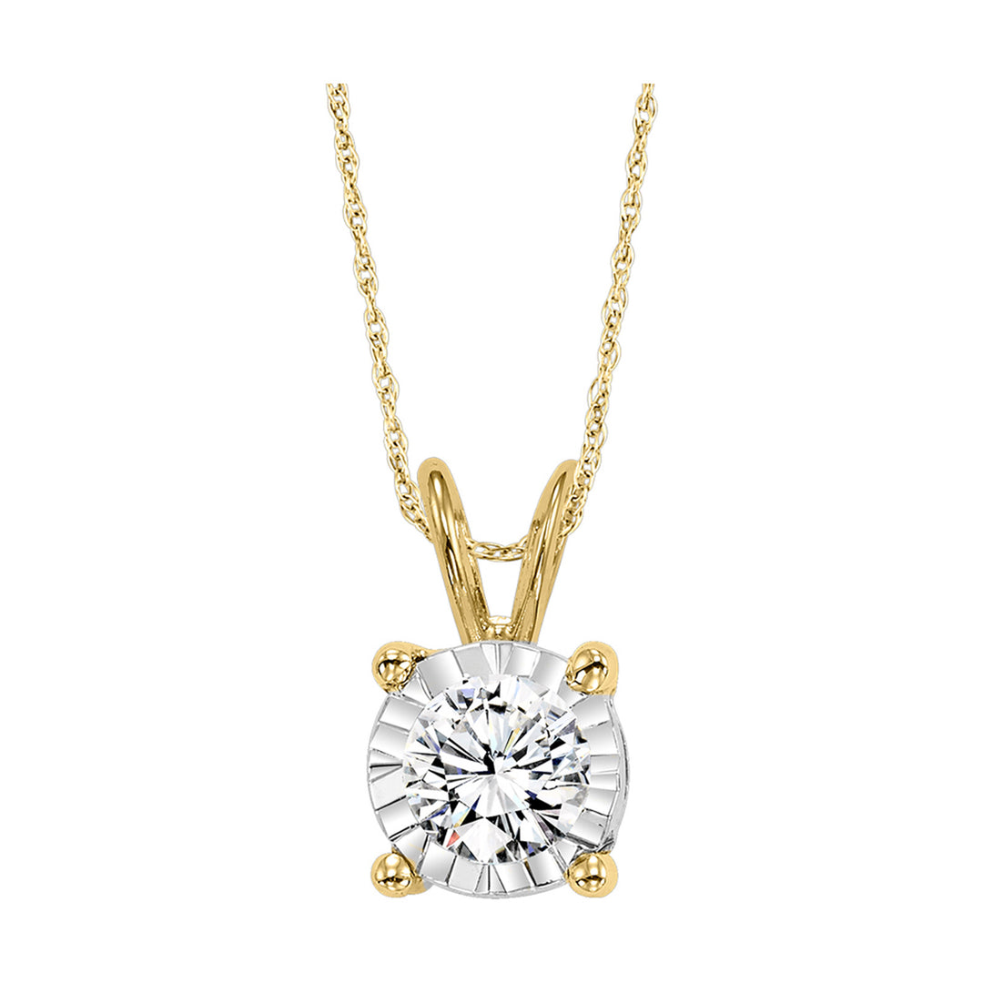14Kt Yellow Gold Diamond 1/10Ctw Pendant