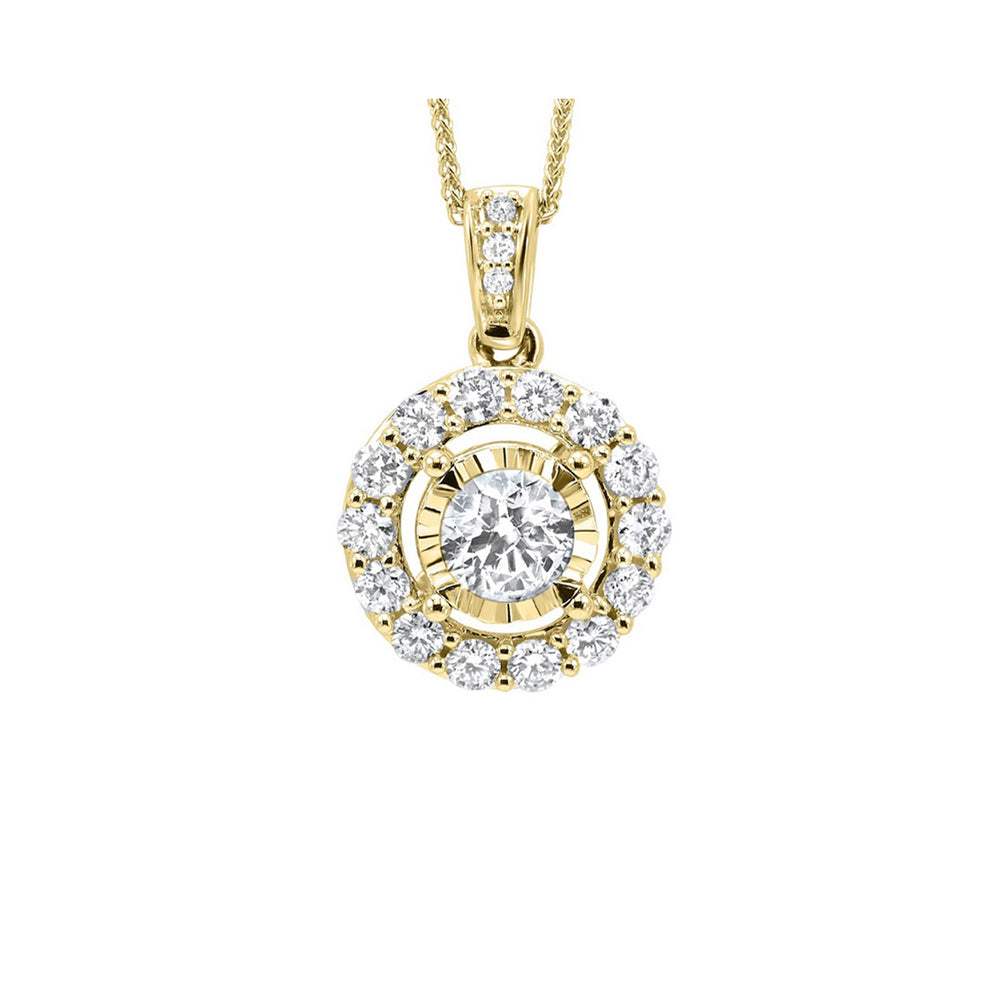 14Kt Yellow Gold Diamond 1/4Ctw Pendant