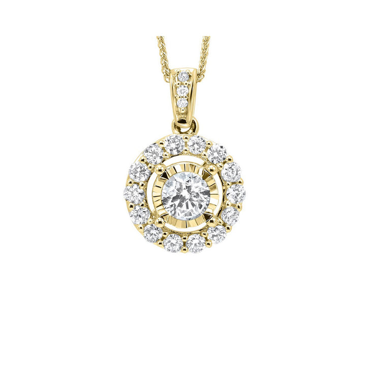 14Kt Yellow Gold Diamond 1/4Ctw Pendant
