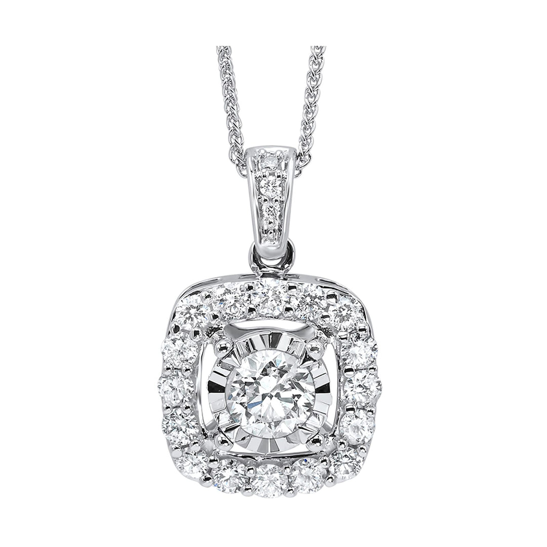 14Kt White Gold Diamond 3/4Ctw Pendant