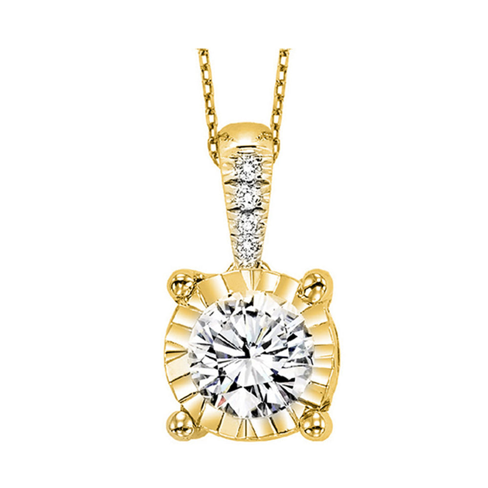 14Kt Yellow Gold Diamond 1Ctw Pendant