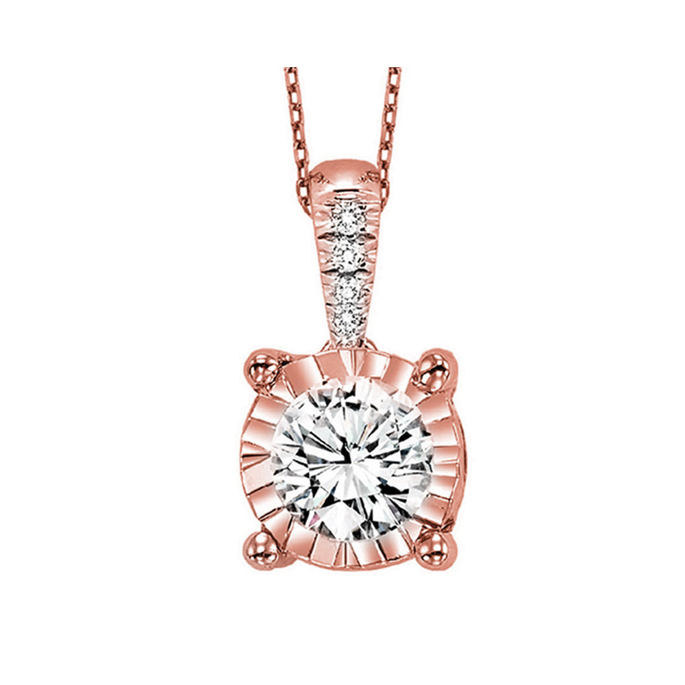 14Kt Rose Gold Diamond 3/4Ctw Pendant