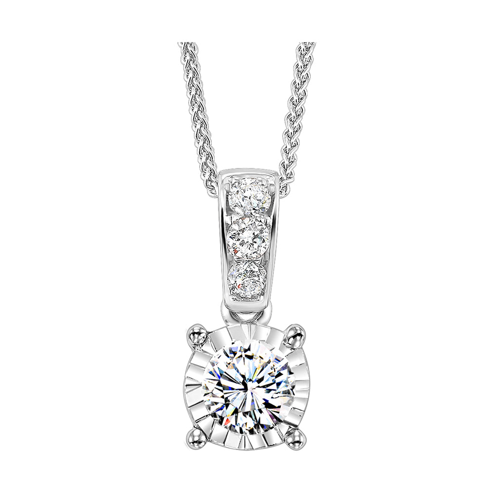 14Kt White Gold Diamond 1/3Ctw Pendant