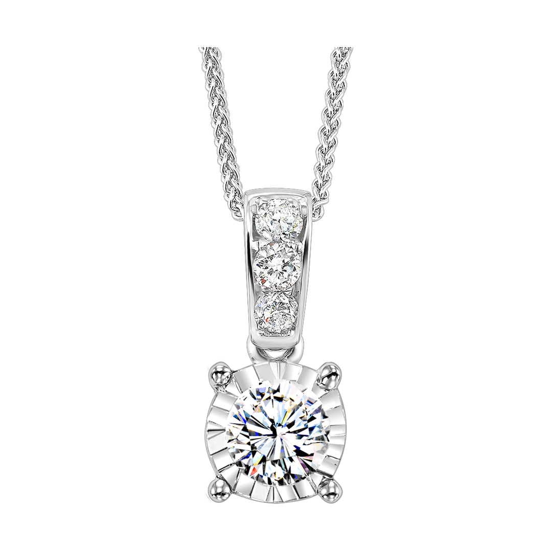 14Kt White Gold Diamond 1/3Ctw Pendant