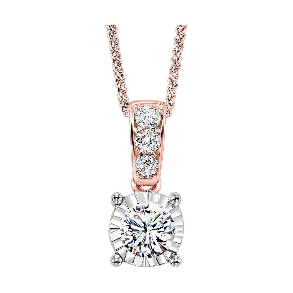 14Kt Rose Gold Diamond 1/2Ctw Pendant