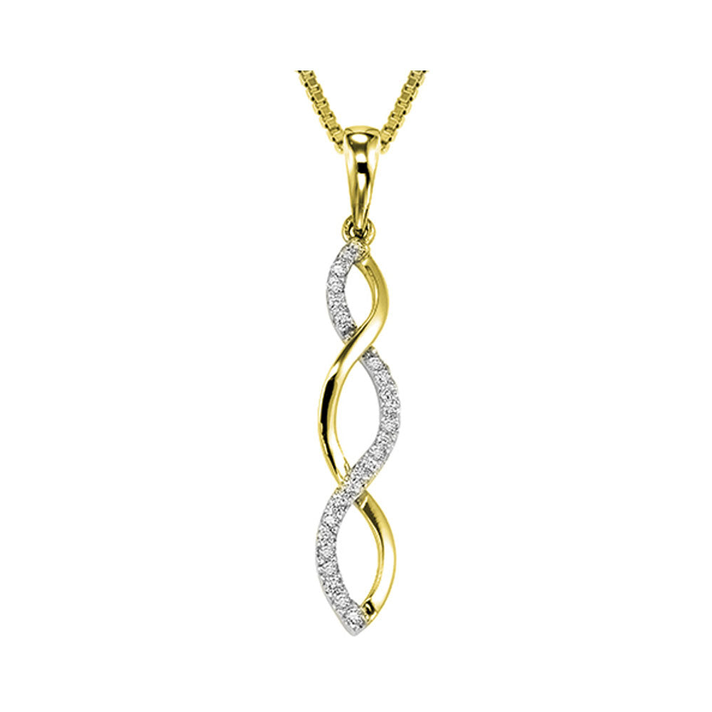 10Kt Yellow Gold Diamond 1/6Ctw Pendant