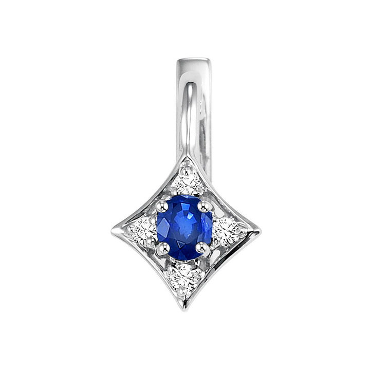 14Kt White Gold Diamond 1/20Ctw & Garnet 1/3Ctw Pendant