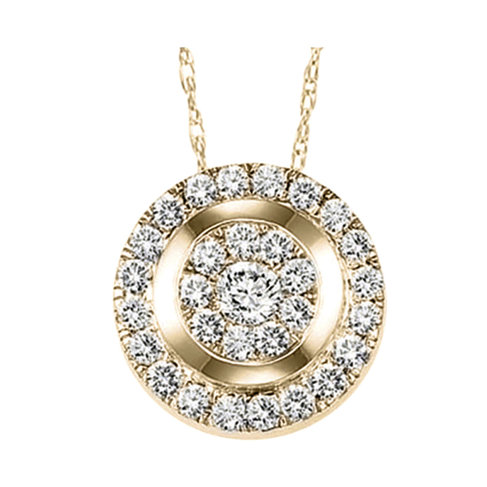 14Kt Yellow Gold Diamond 1/3Ctw Pendant