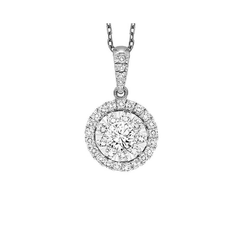 14Kt White Gold Diamond 1/3Ctw Pendant
