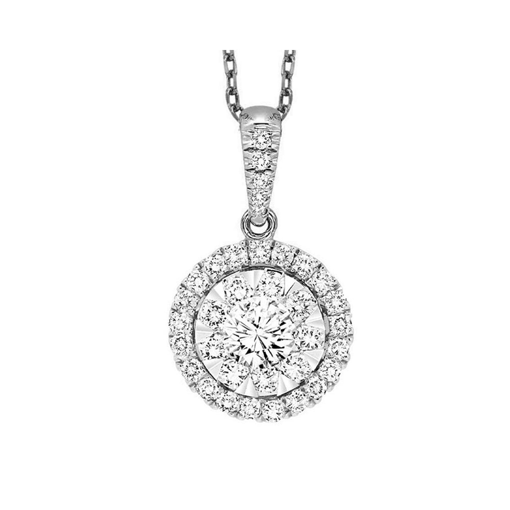 14Kt White Gold Diamond 3/4Ctw Pendant