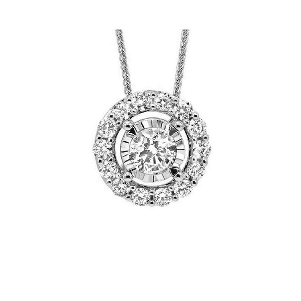 14Kt White Gold Diamond 1/4Ctw Pendant