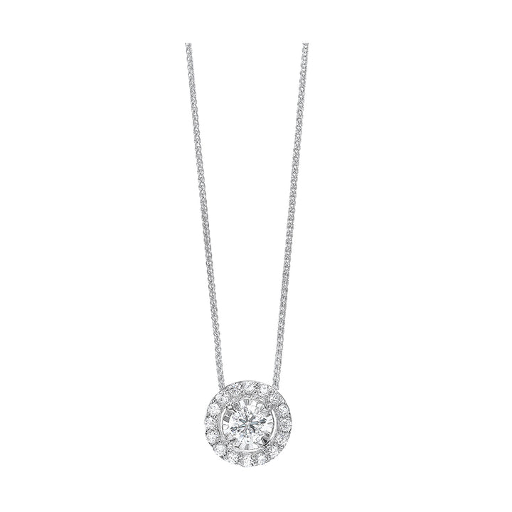 14Kt White Gold Diamond 1/10Ctw Pendant