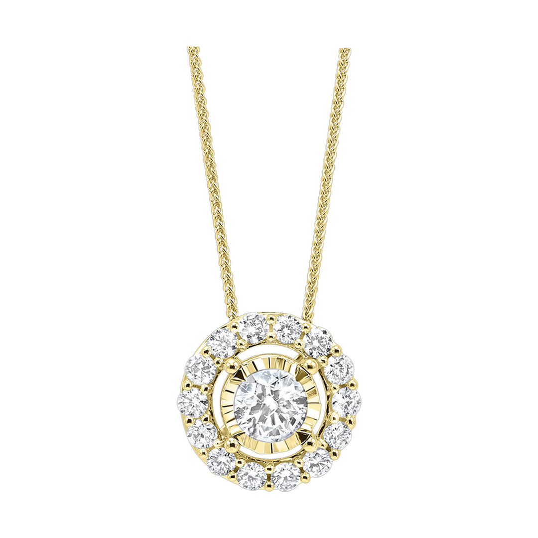 14Kt Yellow Gold Diamond 1/10Ctw Pendant