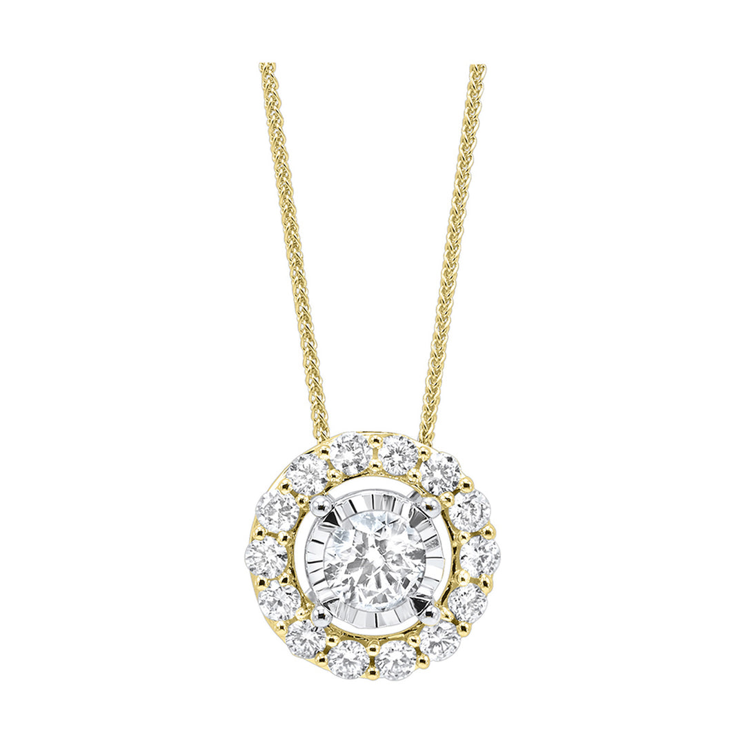 14Kt Yellow Gold Diamond 1/3Ctw Pendant
