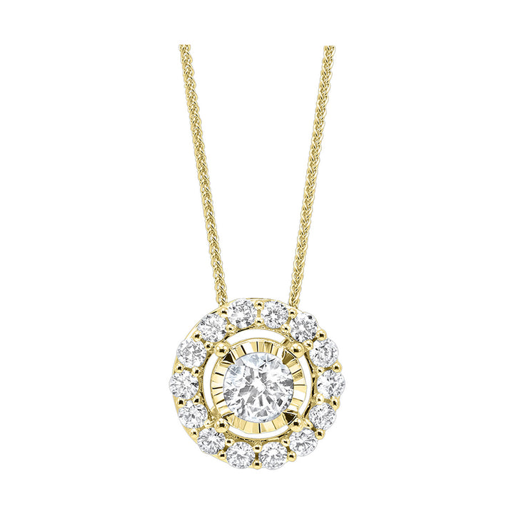 14Kt Yellow Gold Diamond 1/3Ctw Pendant