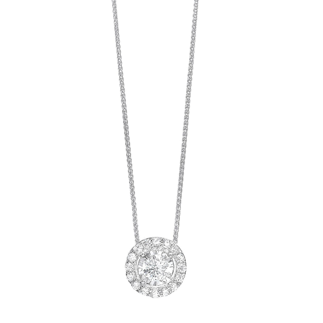14Kt White Gold Diamond 1/2Ctw Pendant