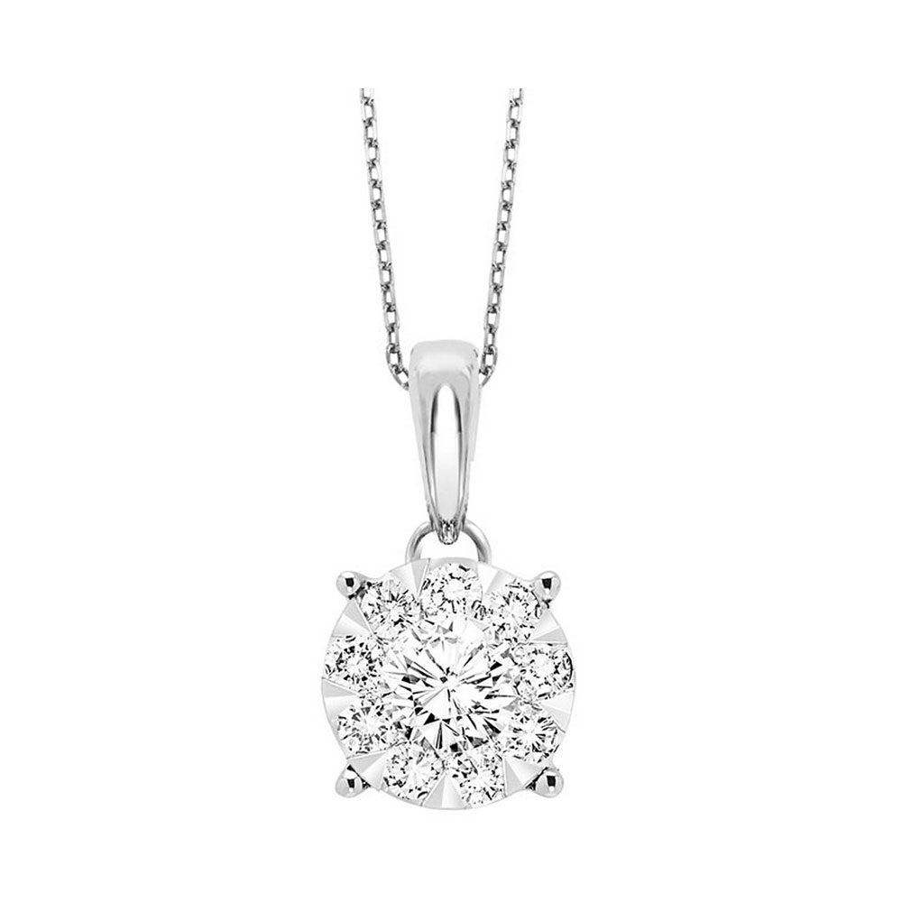 14Kt White Gold Diamond 3/4Ctw Pendant