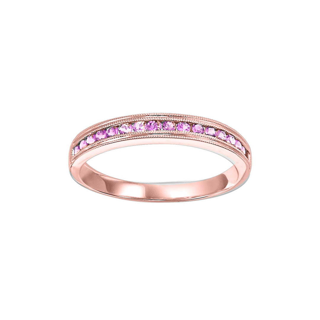 10Kt Rose Gold & Pink Sapphire 1/3Ctw Ring