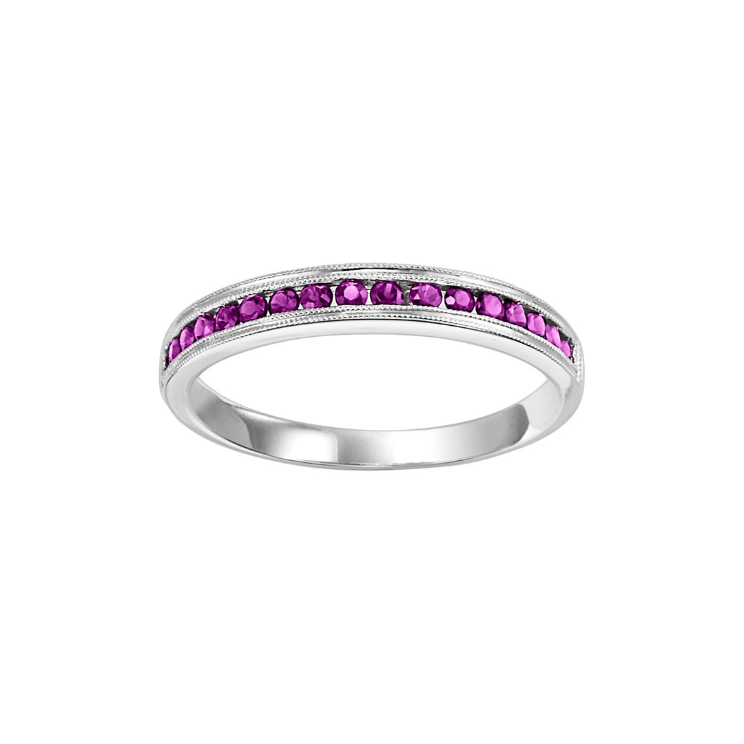 10Kt White Gold Ruby 1/3Ctw Ring