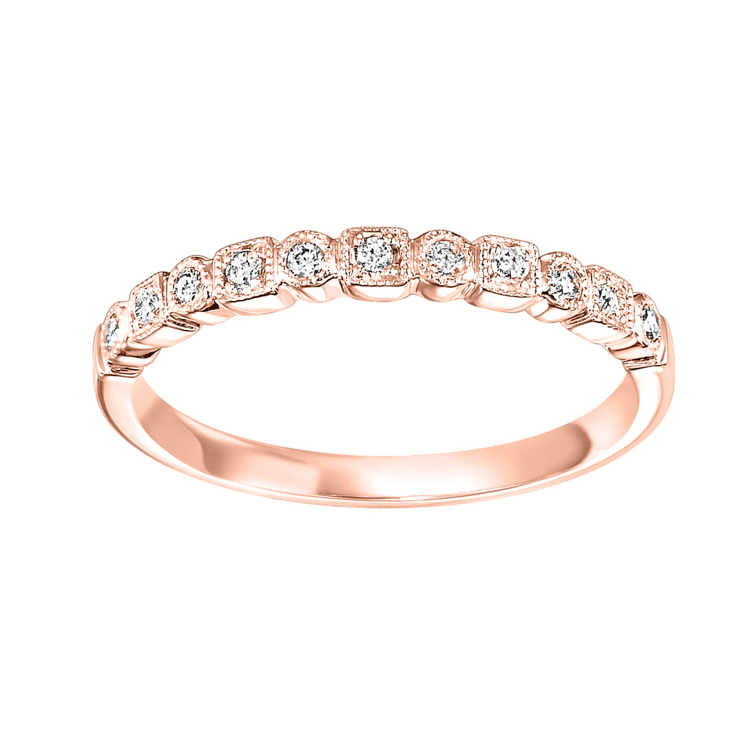 10Kt Rose Gold Diamond 1/8Ctw Ring