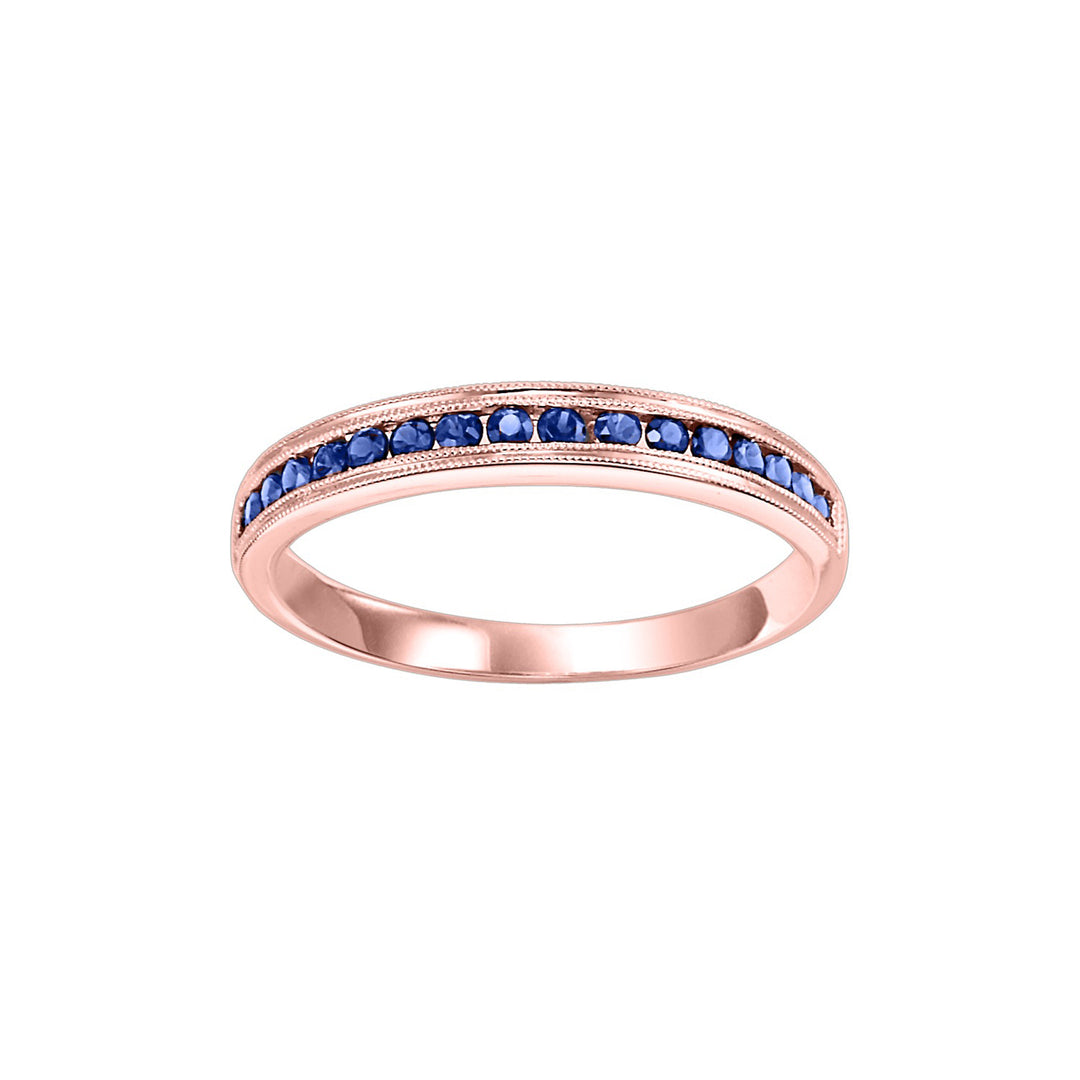 14Kt Rose Gold Sapphire 1/3Ctw Ring