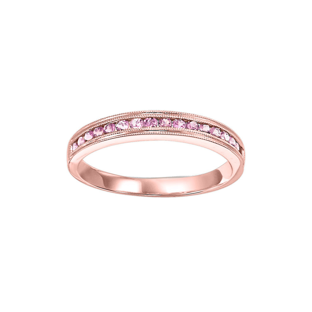14Kt Rose Gold Pink Sapphire 1/3Ctw Ring