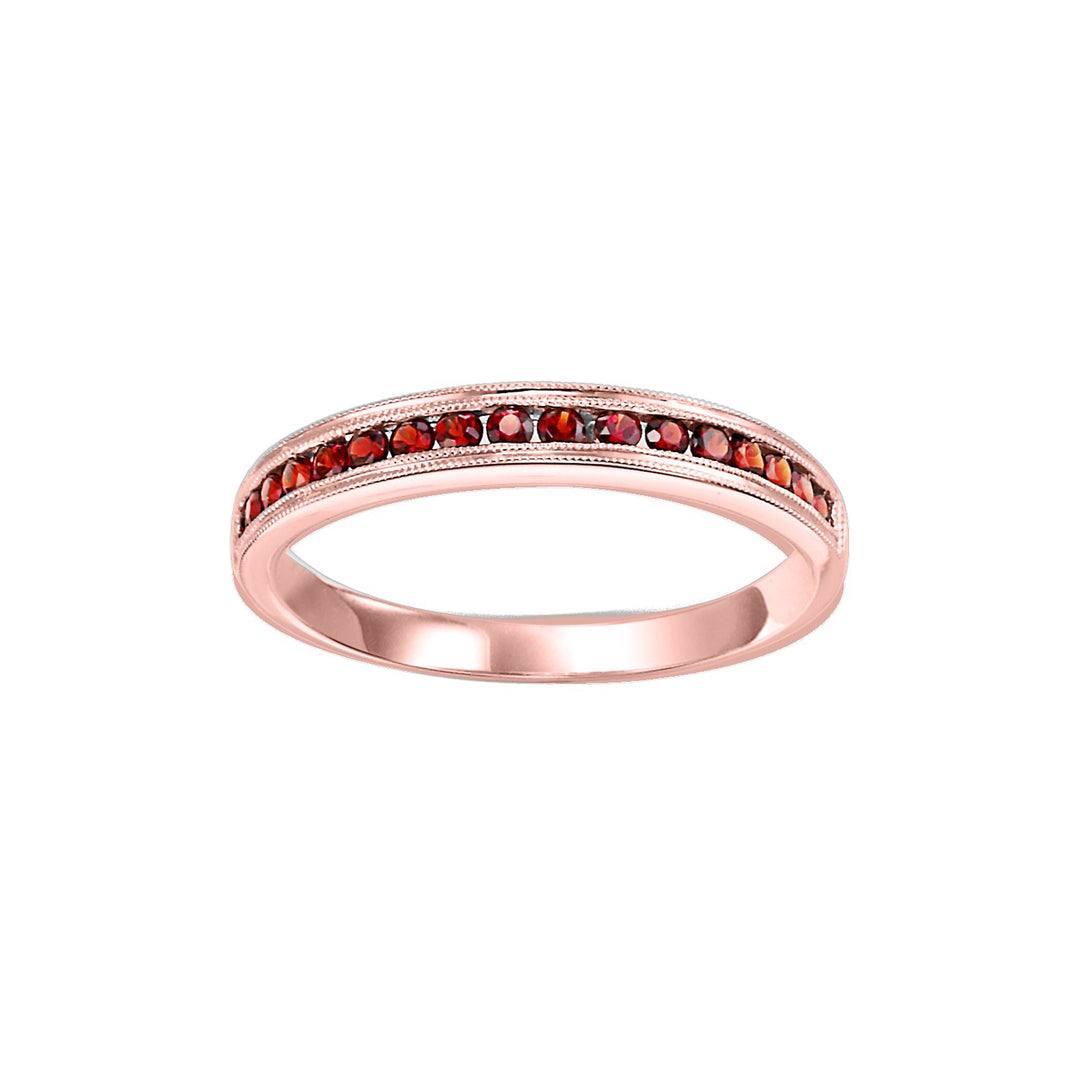 10Kt Rose Gold Garnet 1/3Ctw Ring