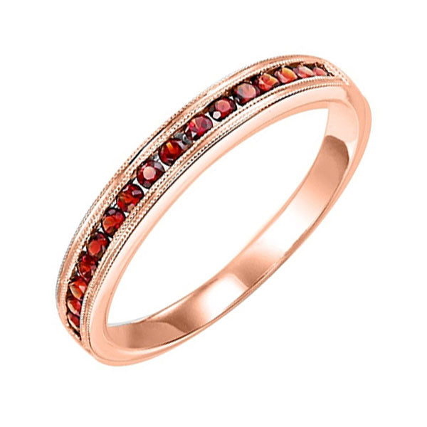 10Kt Rose Gold Garnet 1/3Ctw Ring