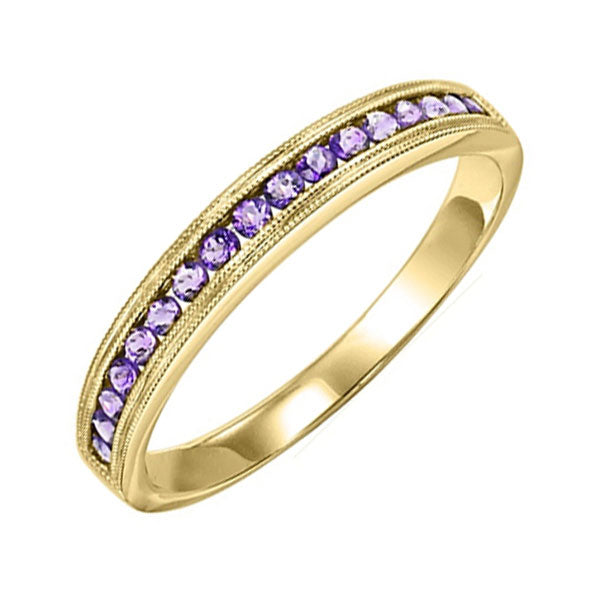 10Kt Yellow Gold Amethyst 1/3Ctw Ring