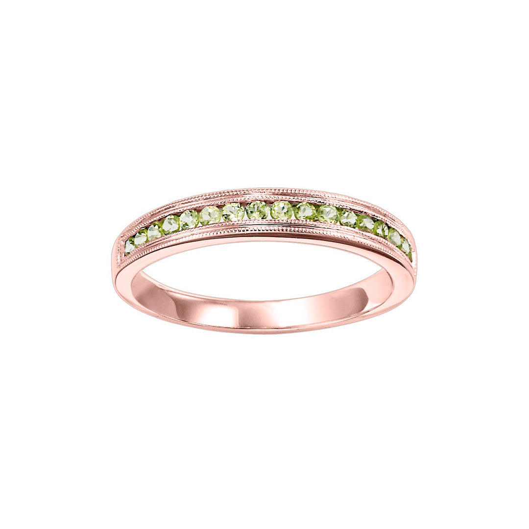 10Kt Rose Gold Peridot 1/3Ctw Ring