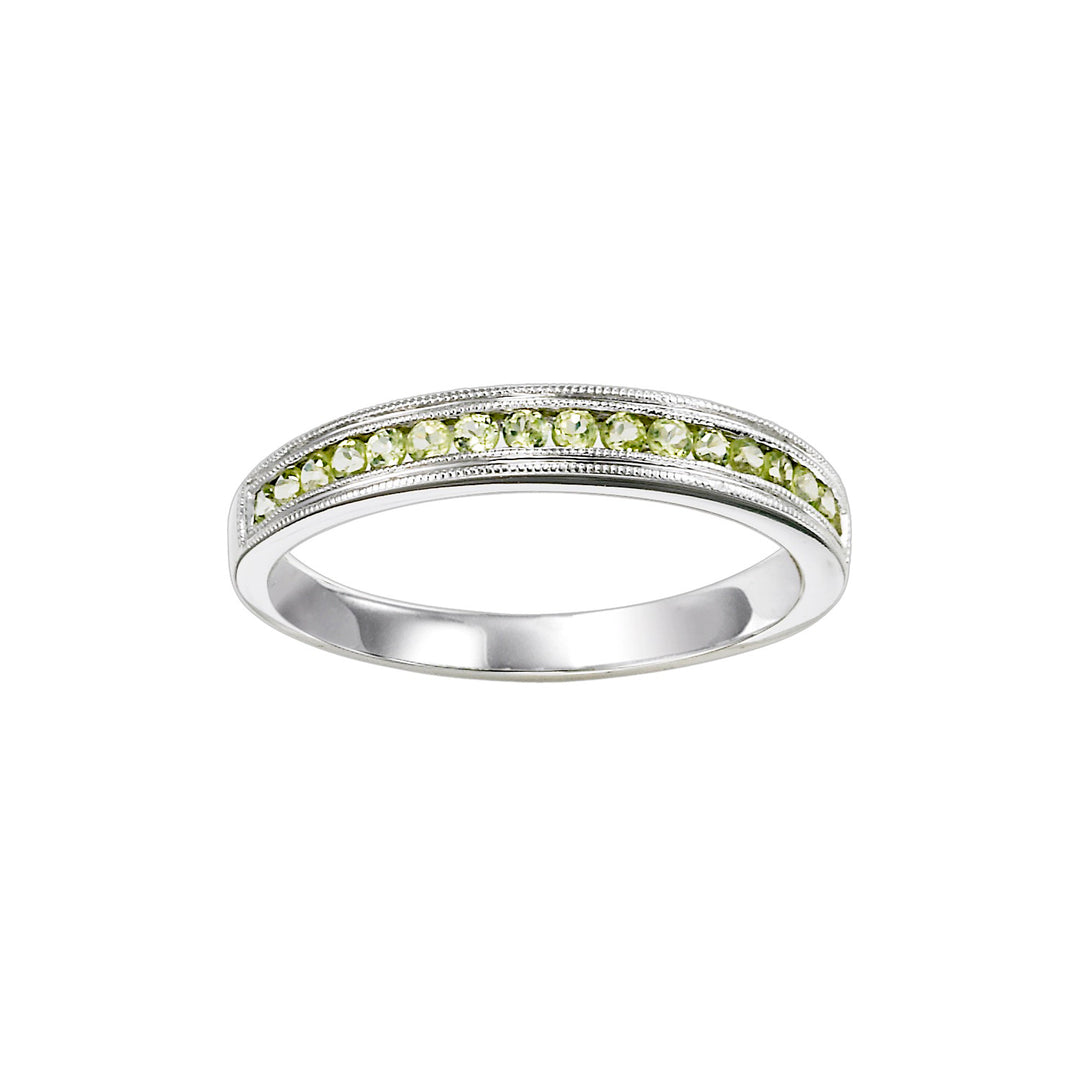 10Kt White Gold Peridot 1/3Ctw Ring